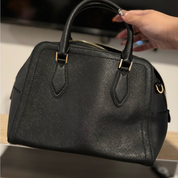 Michael Kors Black Saffiano Leather Ayden Medium Satchel Bag - Picture 3 of 14